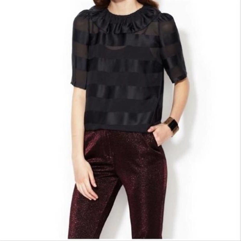 Marc by Marc Jacobs Bellini Silk Striped Blouse